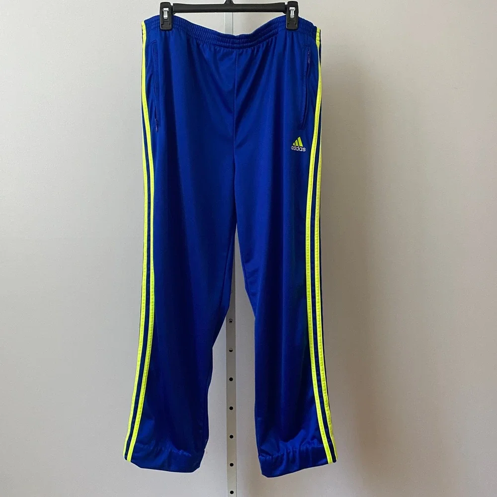 Adidas Sporty Rugged Relaxed Performance Outdoors Track Pants Large Blue